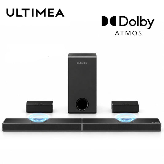 ULTIMEA 5.1.2 Dolby Atmos Soundbar for Smart TV, 520W Home Theater Surround System with 8"Wireless Subwoofer, 4K HDR Passthrough