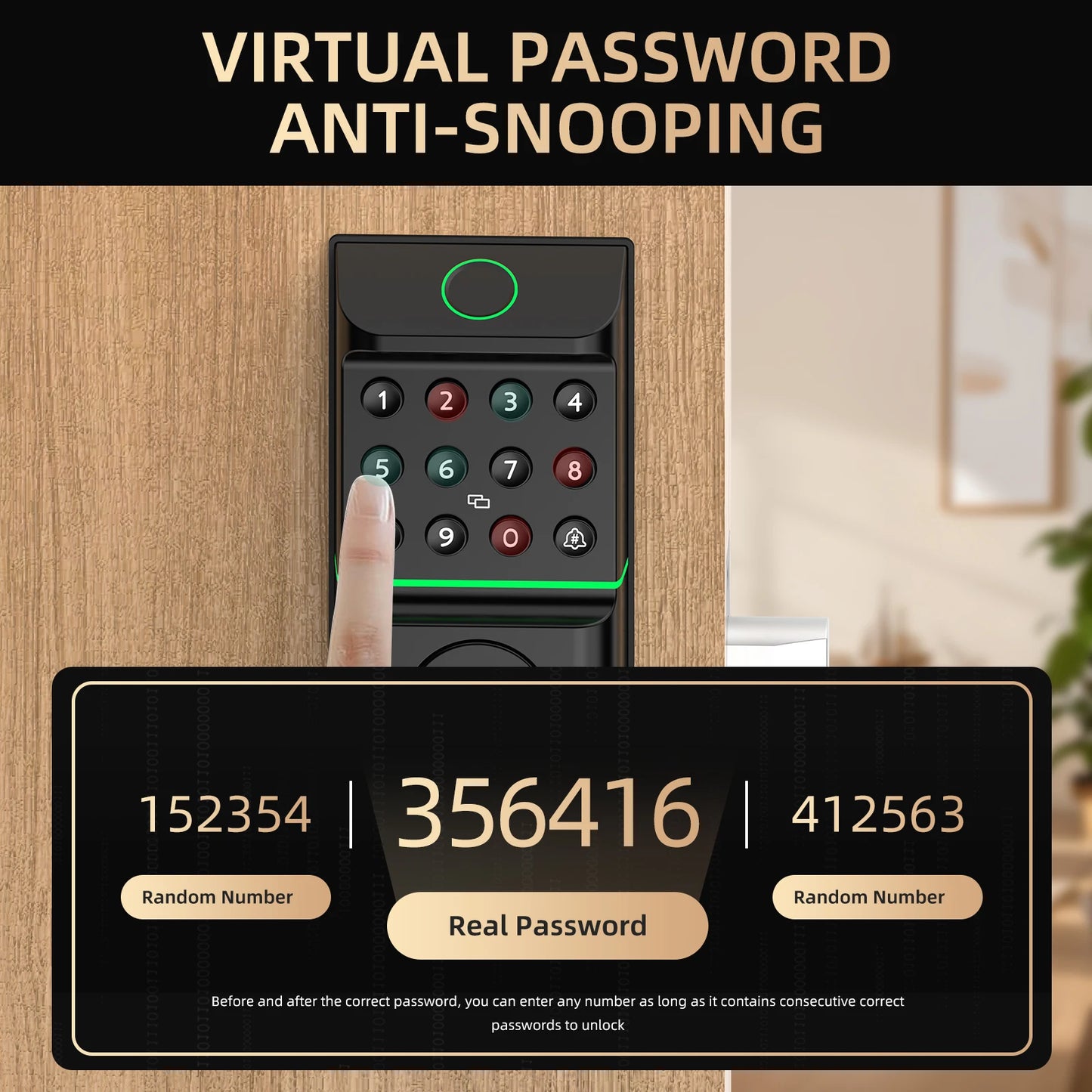Viladepot Smart Fingerprint Keyless Entry Door Lock With Bluetooth App