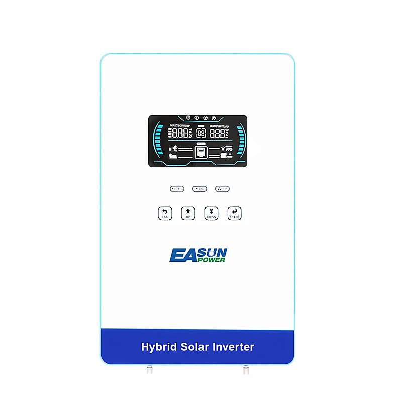 EASUN POWER 4000W 24V Off Grid Pure Sine Wave Solar Inverter with 6.25 Inch LCD Display and Touchable Buttons Built-in 150A MPPT