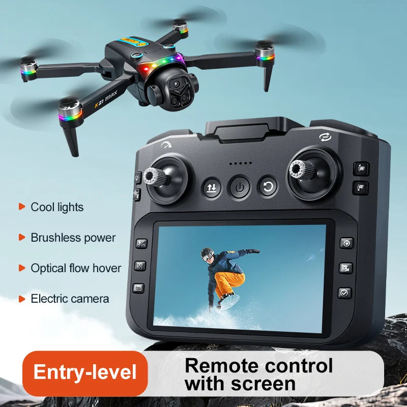 ZNLYRION K21MAX Foldable Brushless Drone With EIS Camera LED Lights